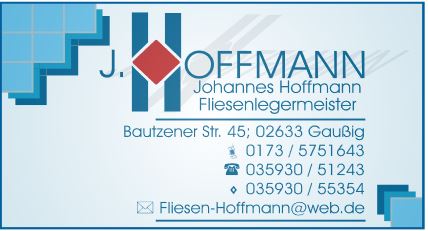 Visitenkarte Fliesenleger Hoffmann